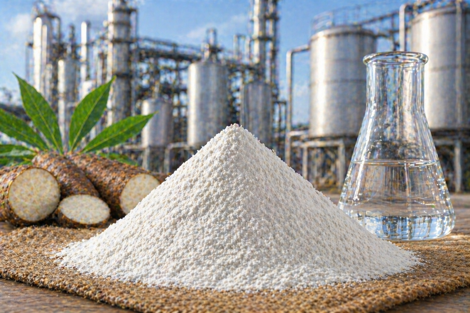 Ethanol-Grade Tapioca Starch — for industrial alcohol and bio-ethanol production